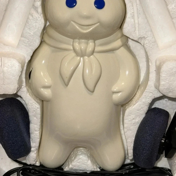 VTG 1985 The Pillsbury Co. Poppin’ Fresh Walkin’ AM/FM Radio w/headphones & box - Picture 16 of 16
